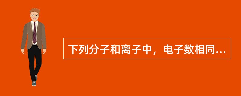 下列分子和离子中，电子数相同的一组是（　　）。