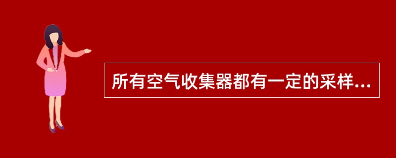 所有空气收集器都有一定的采样流量范围，或固定的采样流量，大型气泡吸收管的流量为（　　）。