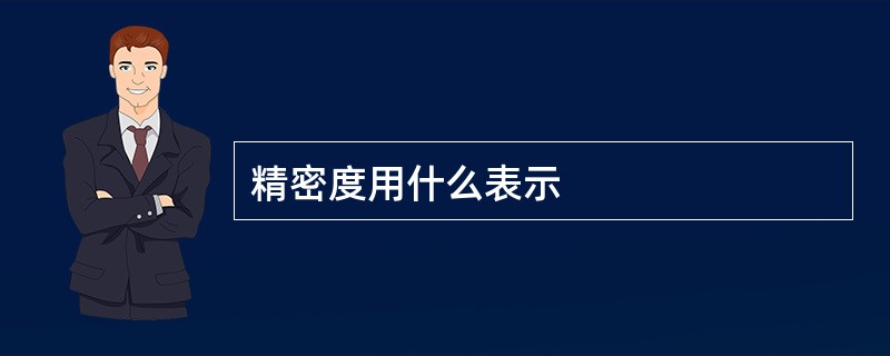 精密度用什么表示