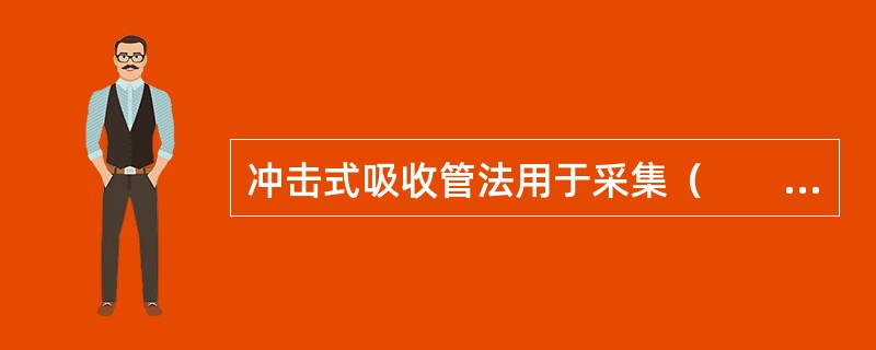 冲击式吸收管法用于采集（　　）。