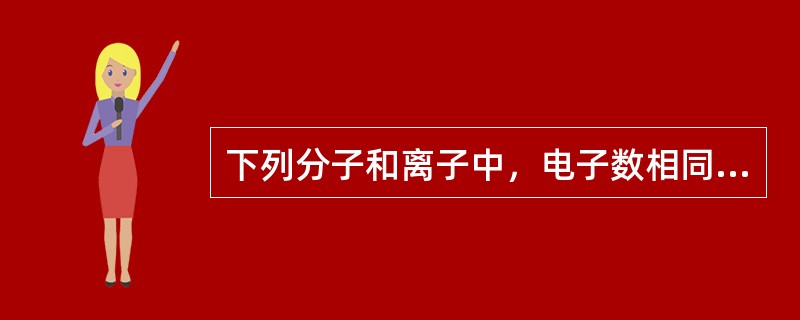 下列分子和离子中，电子数相同的一组是（　　）。