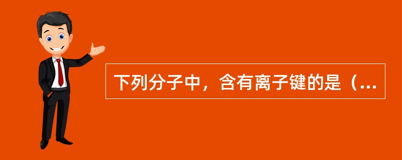 下列分子中，含有离子键的是（　　）。