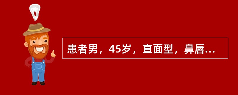 患者男，45岁，直面型，鼻唇角正常，面下1/3正常，颊唇沟略深，前牙Ⅱ度深覆（牙合），覆盖4mm，磨牙远中尖对尖关系，上颌拥挤4mm，下颌无拥挤，第二磨牙已完全萌出。若该患者资料显示不允许上前牙唇倾，