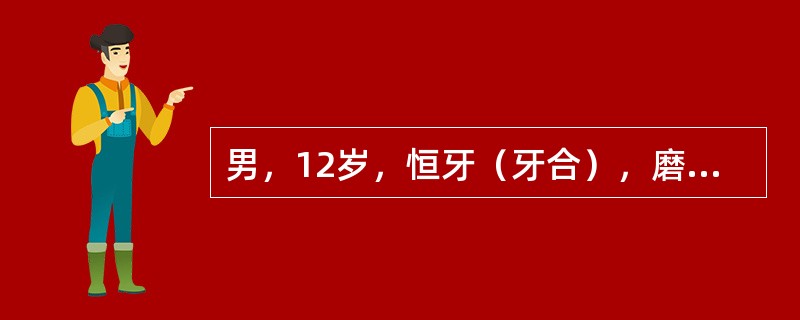 男，12岁，恒牙（牙合），磨牙远中关系，前牙Ⅲ度深覆（牙合），覆盖Ⅱ度，面下1/3短。此病人可以配合使用