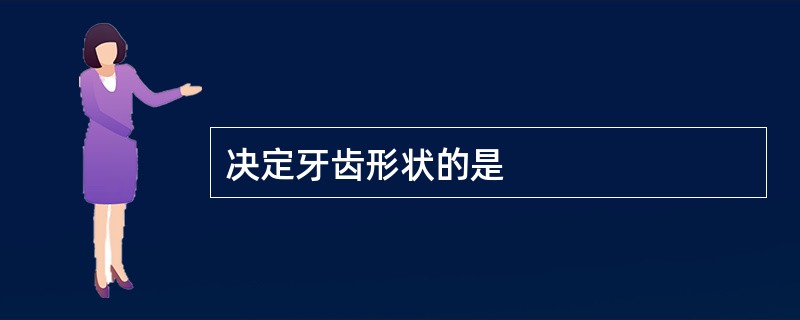 决定牙齿形状的是