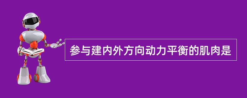 参与建内外方向动力平衡的肌肉是