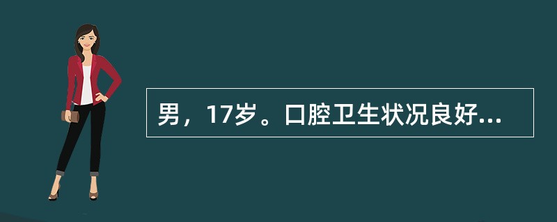 男，17岁。口腔卫生状况良好，磨牙中性关系，覆2mm，覆盖4mm，上牙列拥挤5mm，下牙列拥挤5mm，Bolton指数前牙比79%，全牙比91%，ANB2°，SN-MP40°。病人最可能为