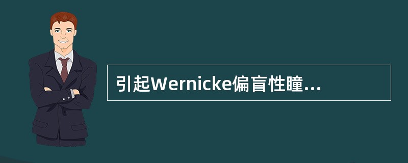 引起Wernicke偏盲性瞳孔强直的视路病变应位于（　　）。