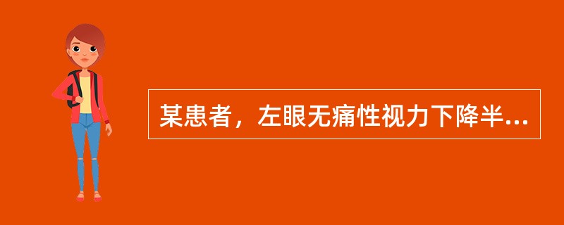 某患者，左眼无痛性视力下降半年就诊，检查左眼视力为眼前手动，眼球前段无异常，眼底检查见颞上方一3PD大小马蹄裂孔，孔边卷曲，后极部视网膜表面增殖膜形成并收缩致全视网膜隆起，眼球右转才能见到视盘。按照国