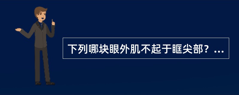 下列哪块眼外肌不起于眶尖部？（　　）