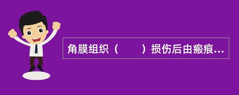 角膜组织（　　）损伤后由瘢痕组织替代。