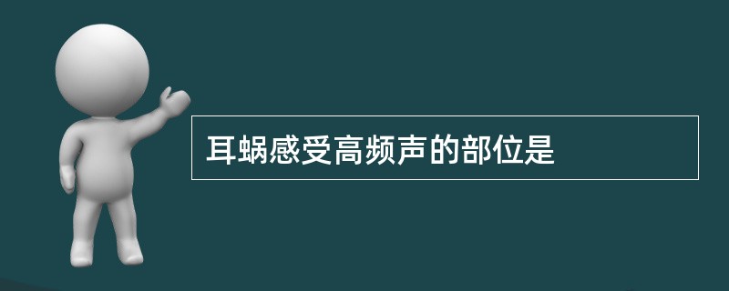 耳蜗感受高频声的部位是