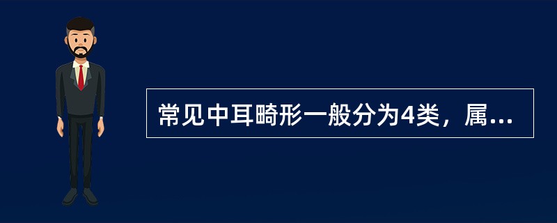 常见中耳畸形一般分为4类，属于第2类的是