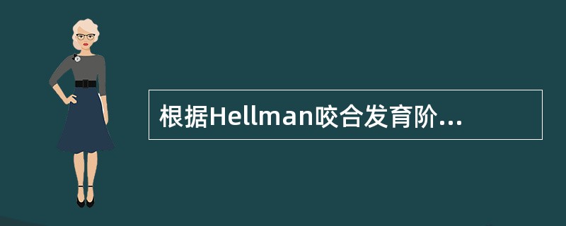 根据Hellman咬合发育阶段，ⅢA指的是下面哪一个阶段？（　　）