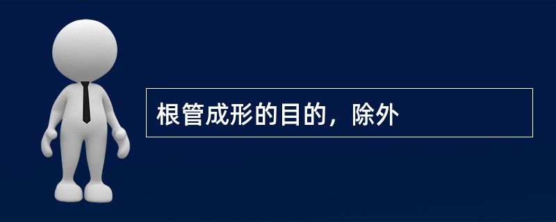 根管成形的目的，除外