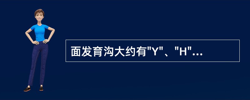 面发育沟大约有"Y"、"H"、"U"形的牙是