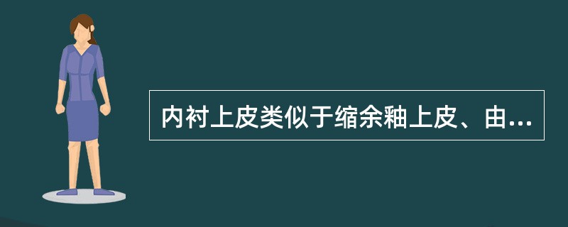 内衬上皮类似于缩余釉上皮、由2～4层扁平细胞或立方细胞构成的囊肿为（　　）。