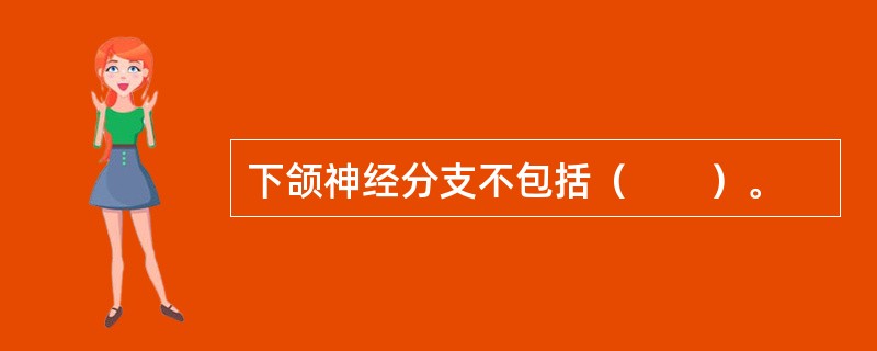 下颌神经分支不包括（　　）。