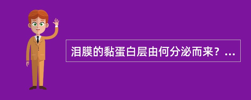 泪膜的黏蛋白层由何分泌而来？（　　）