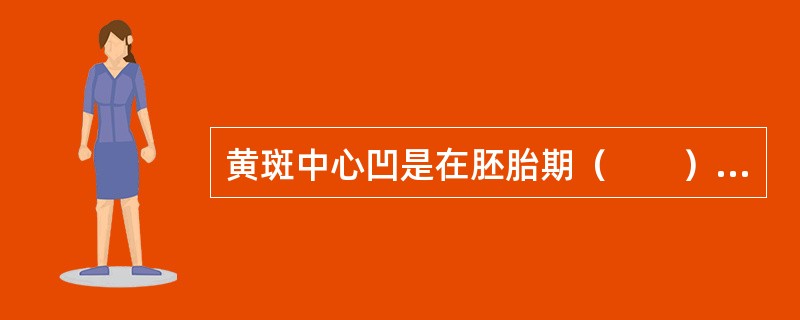 黄斑中心凹是在胚胎期（　　）出现