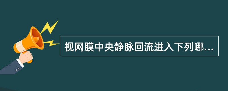 视网膜中央静脉回流进入下列哪条血管?（　　）