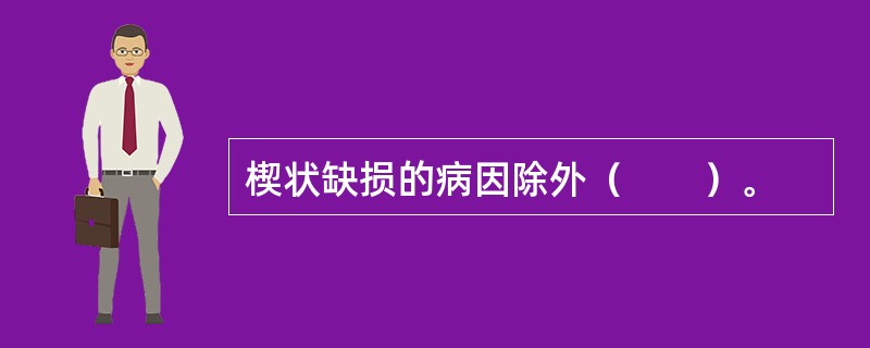 楔状缺损的病因除外（　　）。