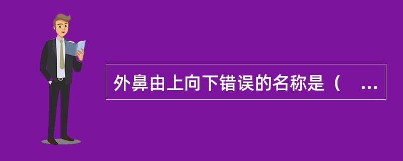 外鼻由上向下错误的名称是（　　）。