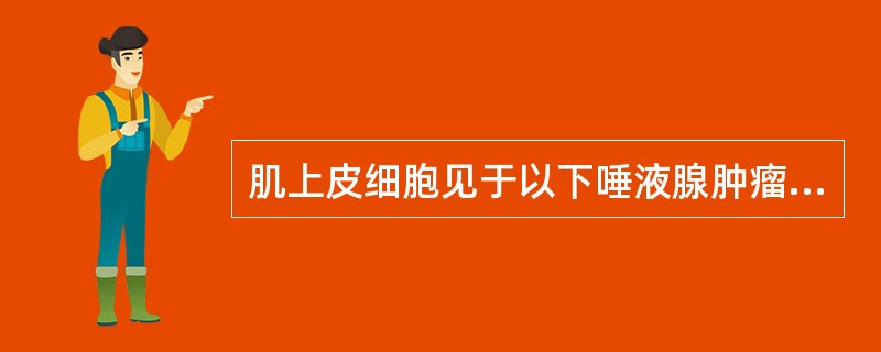 肌上皮细胞见于以下唾液腺肿瘤，不包括（　　）。