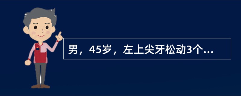 男，45岁，左上尖牙松动3个月，检查见正中咬合时该牙唇侧牙龈变白，X线片显示牙槽骨高度无降低，牙周膜间隙增宽，硬骨板消失。分析引起牙齿松动的最可能的原因是