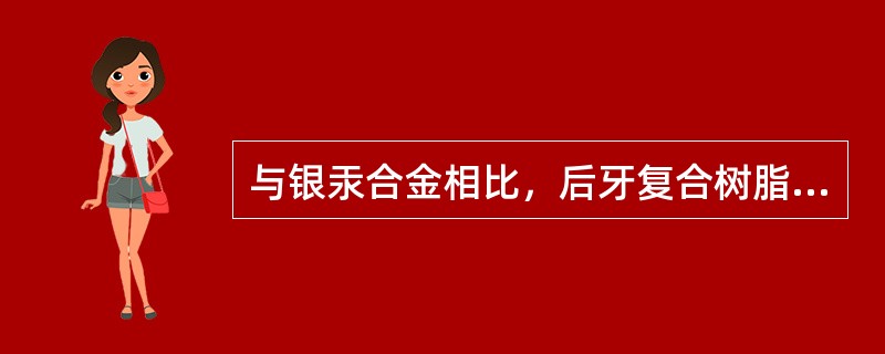 与银汞合金相比，后牙复合树脂牙体修复的缺点是（　　）。