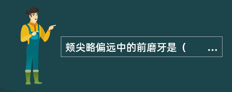 颊尖略偏远中的前磨牙是（　　）。