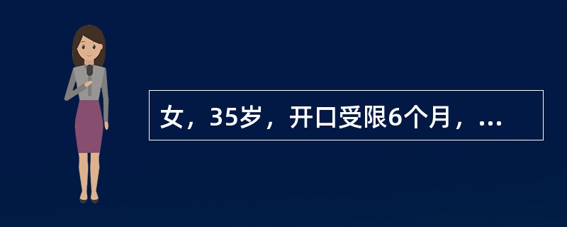 女，35岁，开口受限6个月，既往有关节弹响史。临床检查见开口度1指半，开口型左偏。治疗措施除外（　　）。