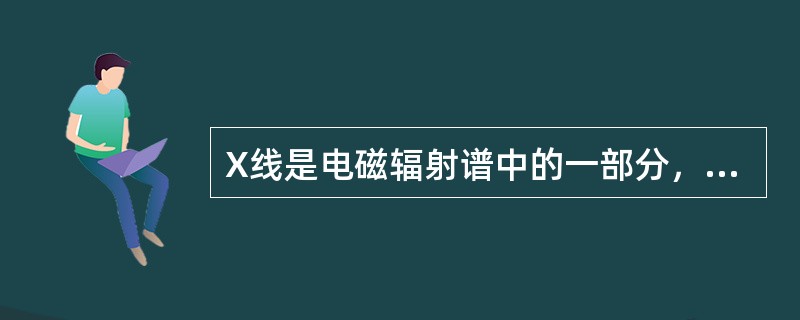 X线是电磁辐射谱中的一部分，属于电离辐射，其波长介于紫外线和γ射线之间，是具有电磁波和光量子双重特性的一种特殊物质。就其本质而言，X线与可见光、红外线、紫外线、γ射线完全相同，都是电磁波。<br