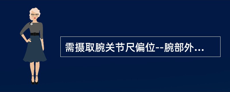 需摄取腕关节尺偏位--腕部外展正位的是（）