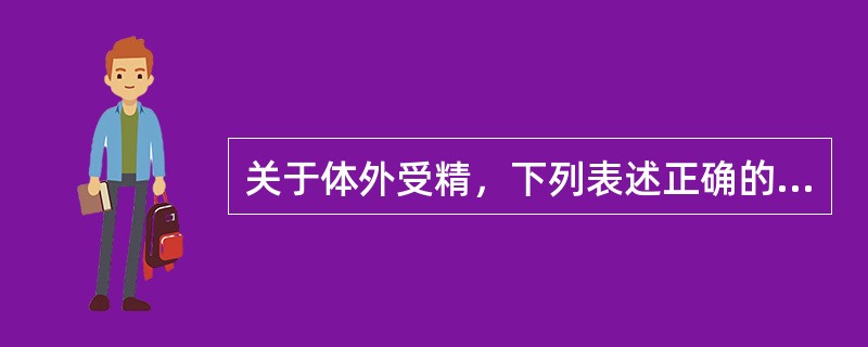 关于体外受精，下列表述正确的是（　　）。