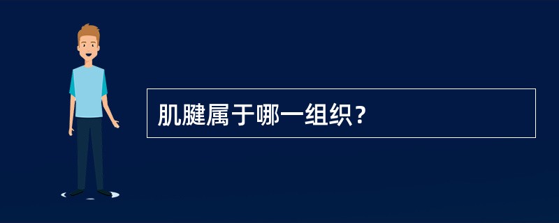 肌腱属于哪一组织？