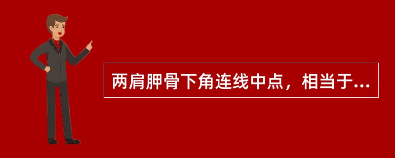 两肩胛骨下角连线中点，相当于（）