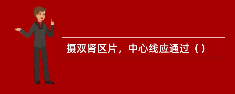 摄双肾区片，中心线应通过（）