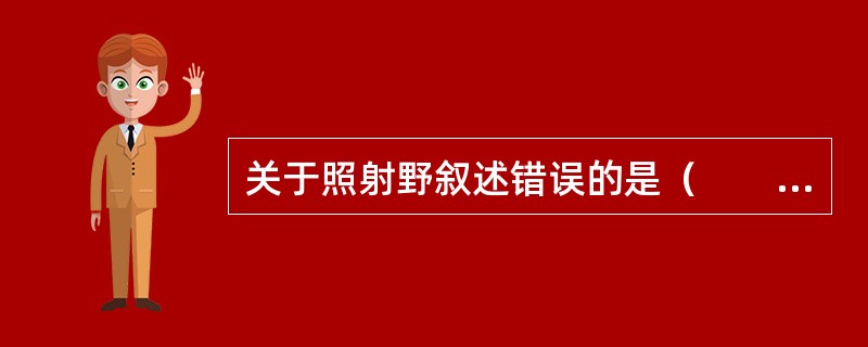关于照射野叙述错误的是（　　）。
