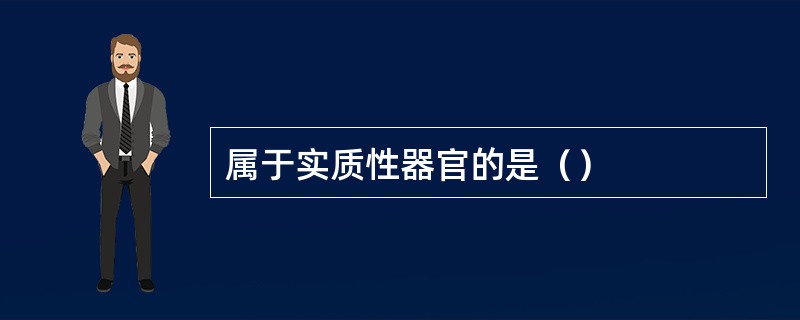 属于实质性器官的是（）