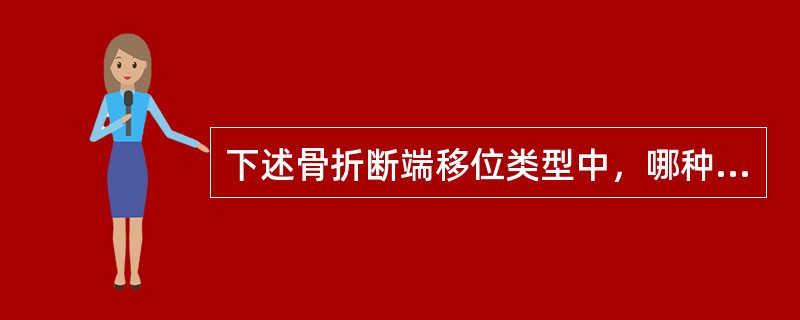 下述骨折断端移位类型中，哪种属于对线不良（）