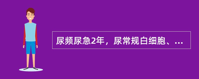 尿频尿急2年，尿常规白细胞、红细胞、尿培养阴性，腹部平片阴性。造影见右肾上盏杯口模糊呈虫蚀状，其外方有一黄豆粒大小圆形造影剂充填阴影，边缘模糊。应考虑为（　　）。