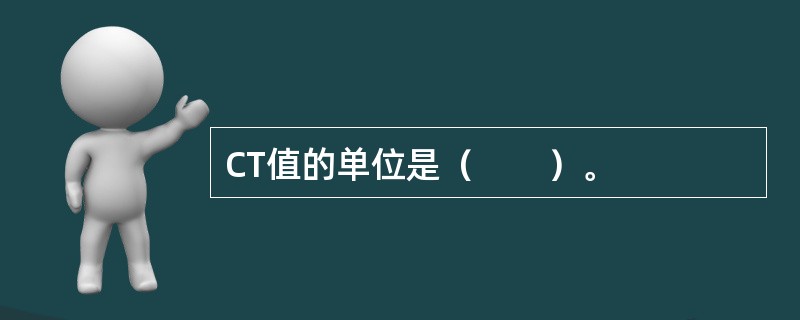 CT值的单位是（　　）。