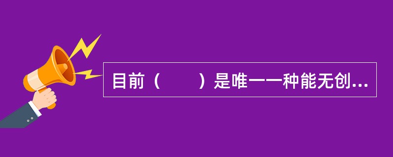 目前（　　）是唯一一种能无创探测活体组织化学特性的方法。