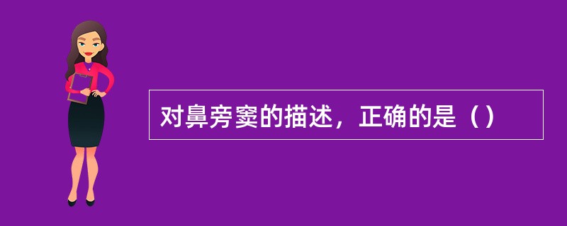 对鼻旁窦的描述，正确的是（）