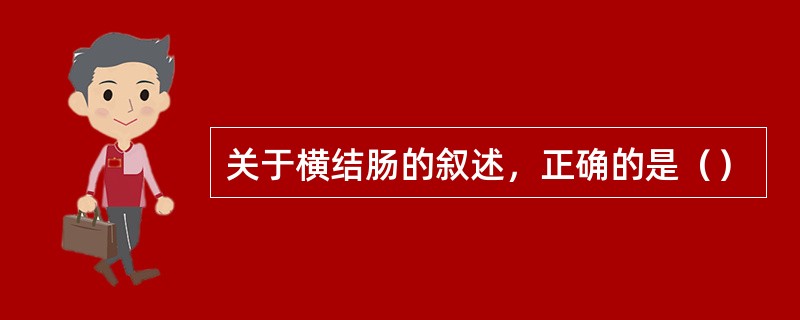 关于横结肠的叙述，正确的是（）