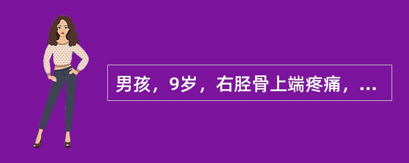男孩，9岁，右胫骨上端疼痛，肿胀，压痛，关节活动受限。X片：右胫骨上端偏右骨密度增高，边界不清，有骨膜反应。治疗应选择下列哪项？（　　）