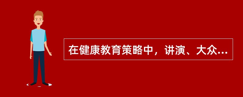 在健康教育策略中，讲演、大众传播媒介应属于