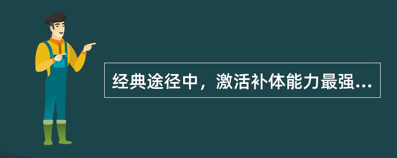 经典途径中，激活补体能力最强的免疫球蛋白是