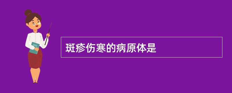 斑疹伤寒的病原体是